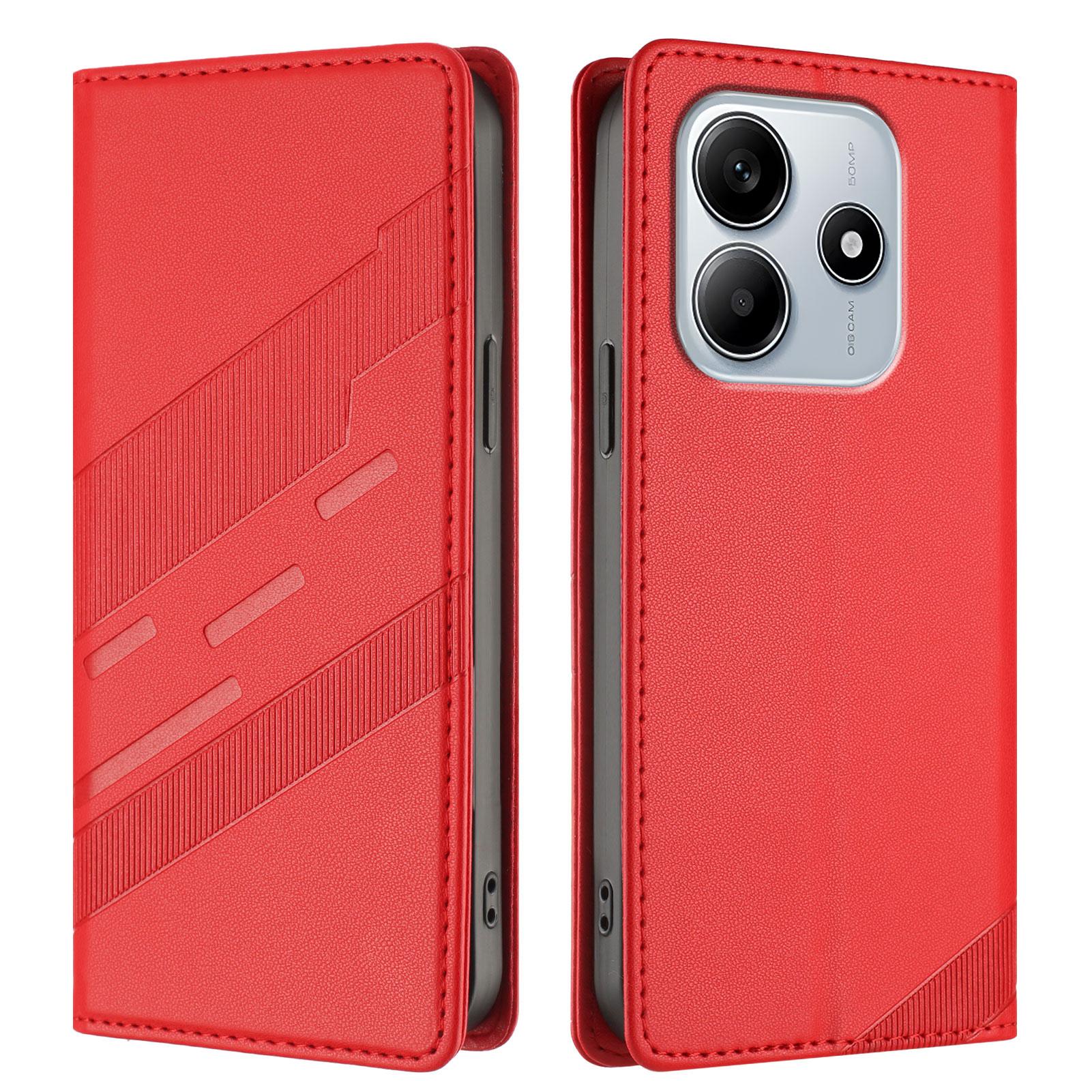 

For Xiaomi Redmi Note 14 4G (164.84mm) Phone Cases Punk Style Imprinted Wallet Stand Leather Cover A