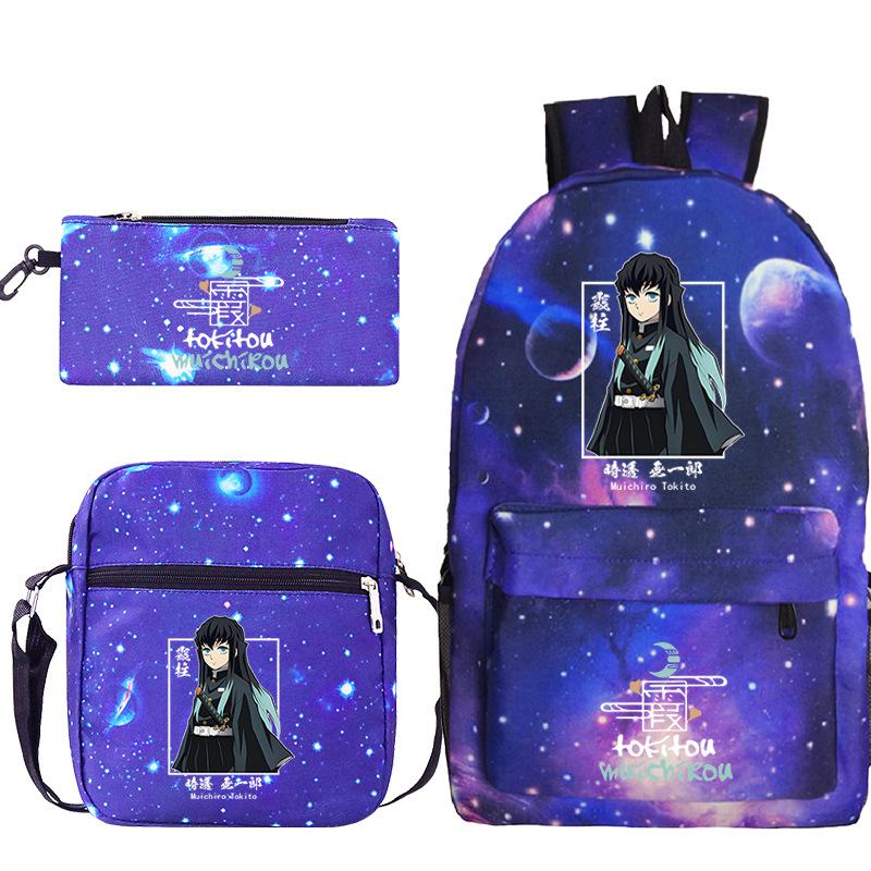Demon Slayer Ghost Annihilation Blade Primary School Bag New Pencil Case Stationery Set
