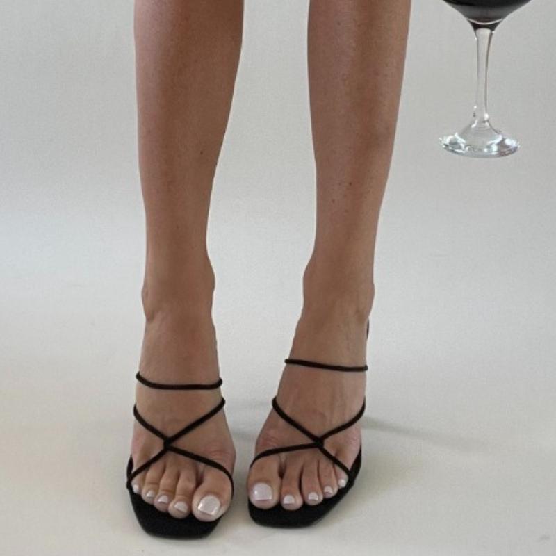 New Sandals Summer Fashion Versatile Women's Shoes Comfort Thin Heels Simple 2026 High Heels Lightweight Trendy Elegant Slippers