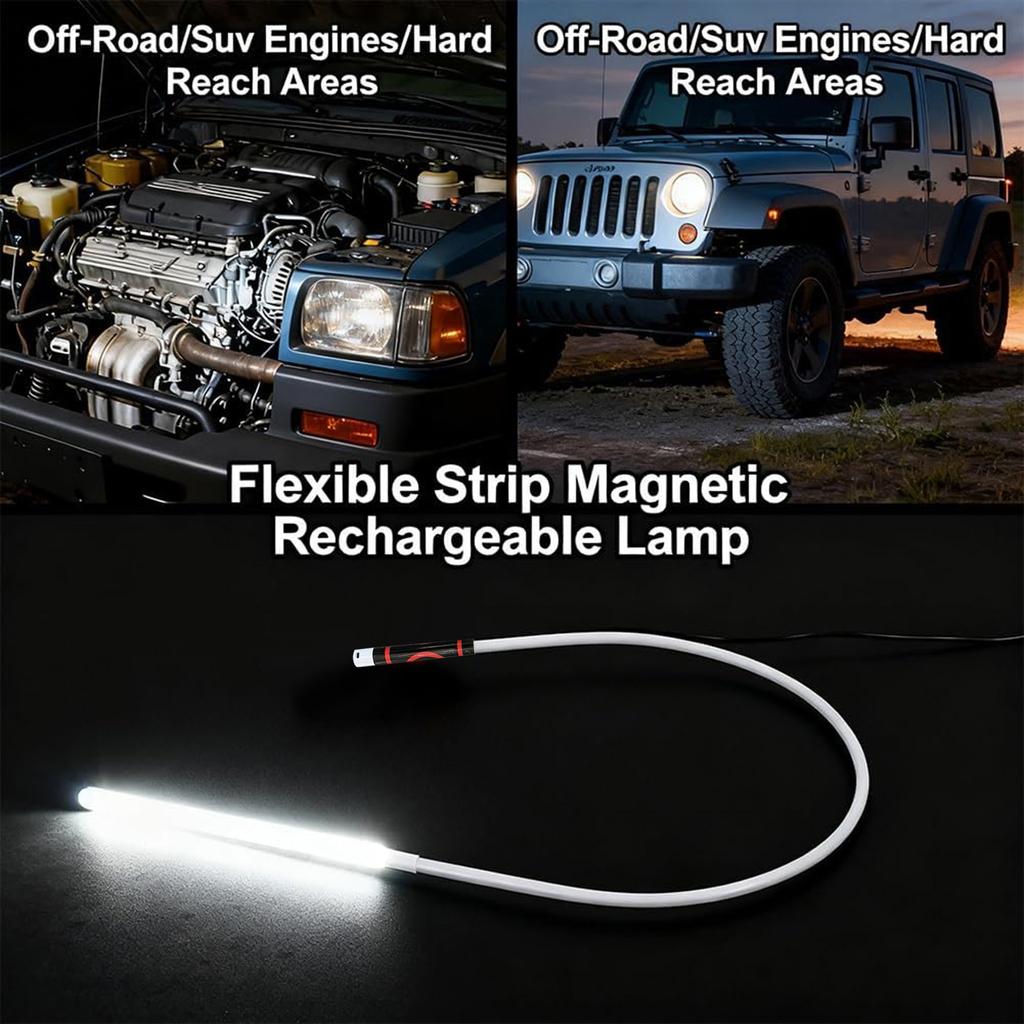 Flexible LED Flashlight Stick,Work Light With High- LED, 3 Brightness Modes, Rechargeable Flexible Light For Mechanics, Car Repairs