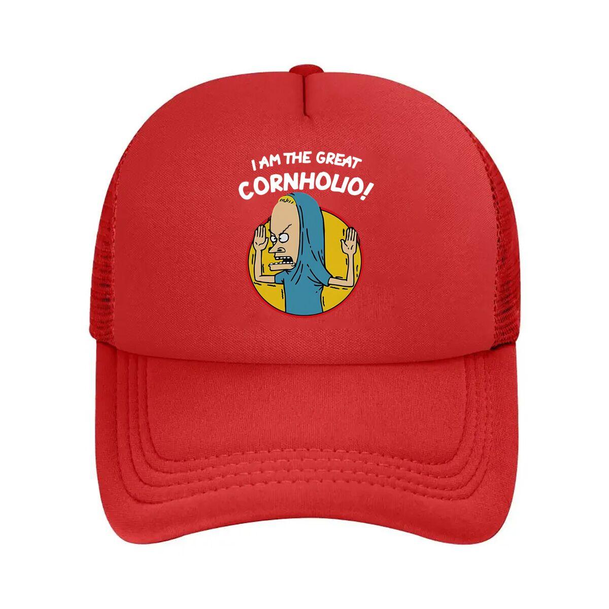 Cornholio Cartoon Art Classic MTV Character for 90s Animation Fans Mesh Baseball Cap One Size