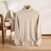 Men's 100% Pure Cashmere High-Neck Sweater - Autumn/Winter White Knit Base Layer