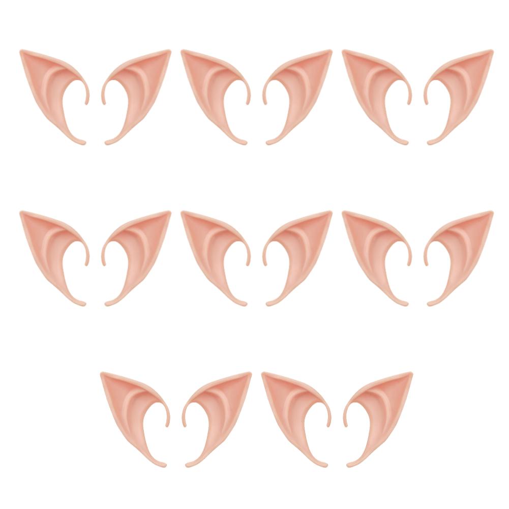 1-20Pairs Cosplay Latex Fairy Angel Elf Ears Halloween Masquerade Party Costumes Halloween Christmas Party Decor Supplies Props