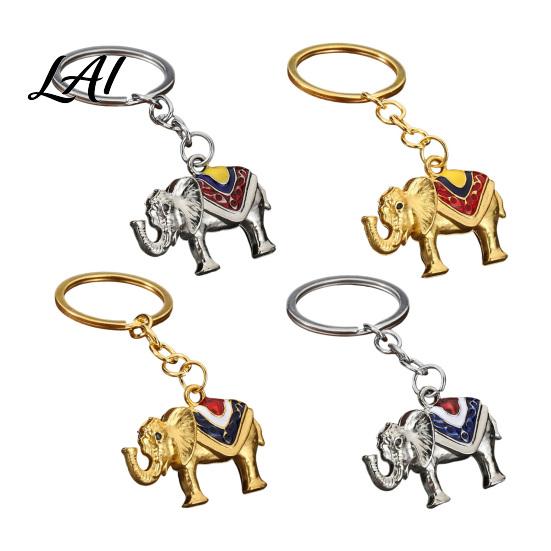Animal Decorative Accessory Zinc Alloy Elephant Keychain Car Key Ring Holder Lightweight Keychain Pendant Handbags Backpacks Charm for Men