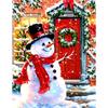 5D DIY Diamond Painting Snow Scene Diamond Embroidery Snowman Cross Stitch Full Round Drill Home Decor Manual Crafts Gift