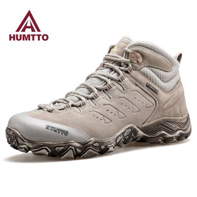 Scarponi da trekking invernali in pelle traspiranti scarpe sportive da uomo all'aperto scarpe da trekking invernali antiscivolo per uomo scarpe da ginnastica da campeggio resistenti all'usura