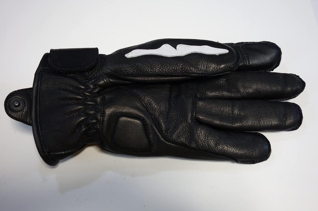 Leather Winter Gloves Breathable Waterproof White Bone Skull Design Smartphone Touch MOTO-FIELD (with Film) (with Function) G-265-WH (LL Size)