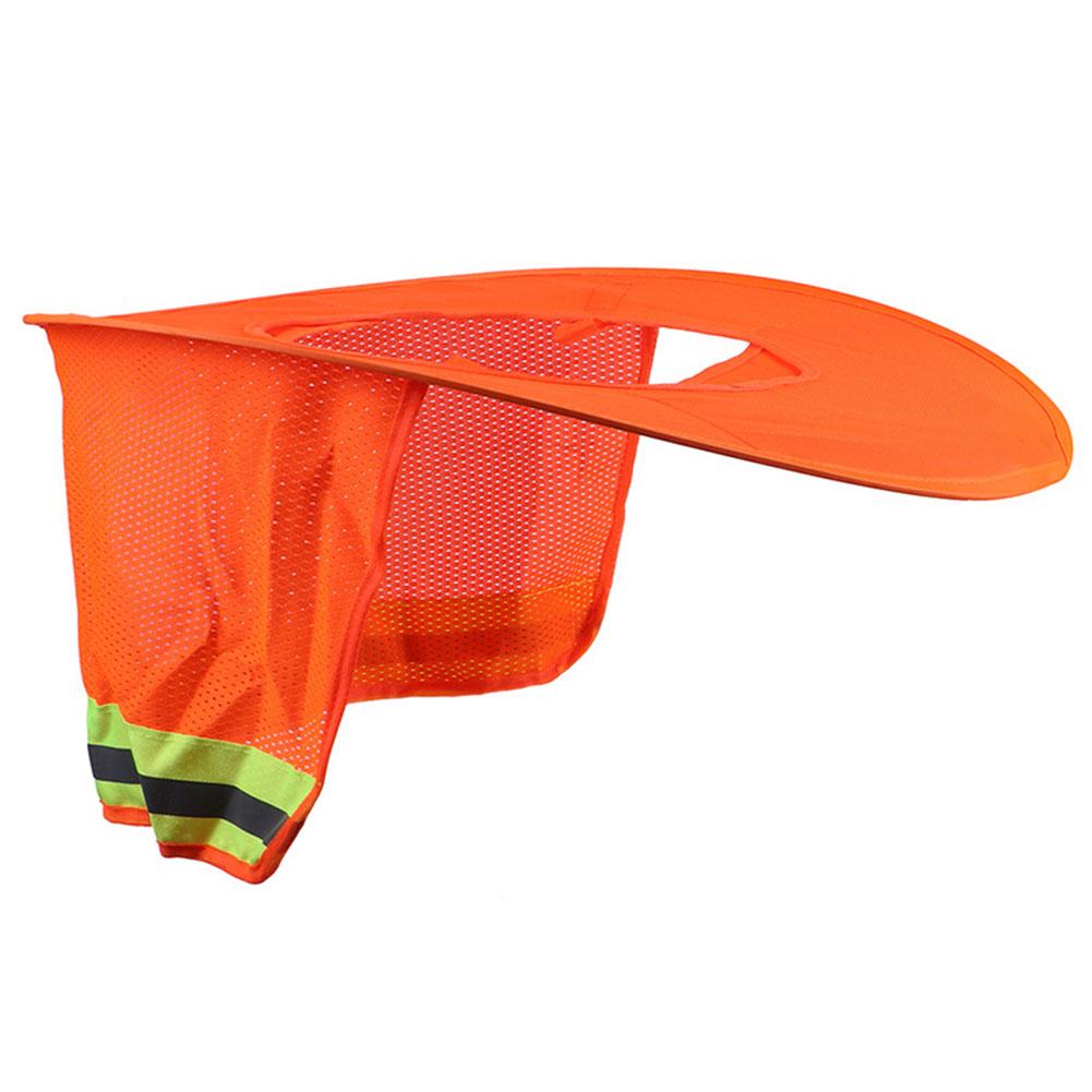 Hat Cover Sun Shade Cap For Construction, Reflective Hat Hats Cover For Helmet Yellow,Orange Foldable Security & Protection