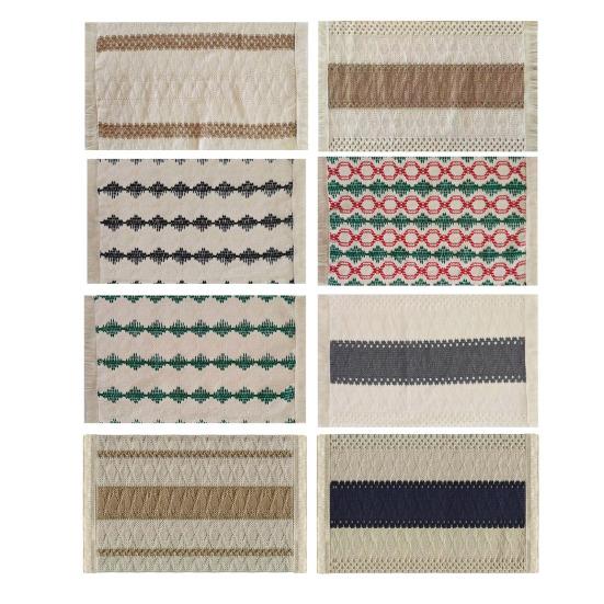 Böhmische Fransen-Tischset Weiche Baumwolle Leinen Vintage-Tischset Jacquard Maschinenwaschbares Tischset für Zuhause Bauernhaus Esstisch