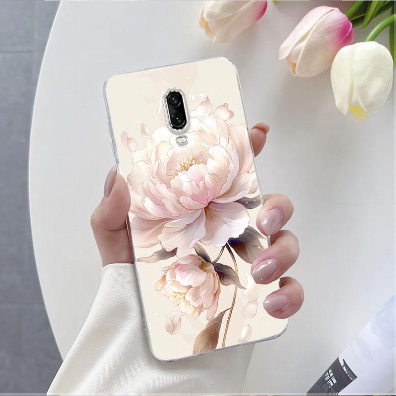 

For Oneplus 8 7 Pro 6T 7T Case Luxury Phone Case For Oneplus 6 7 8 Marble Butterfly Flower Clear Soft Silicone Protective Cover Oneplus 8 Pro