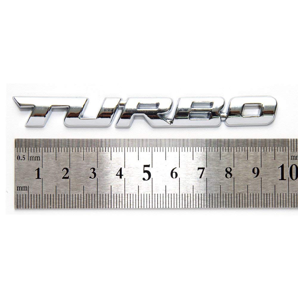 CarOver [3D Metal] Universal TURBO Sticker Turbo Car Car 3D Cool Letters English Logo