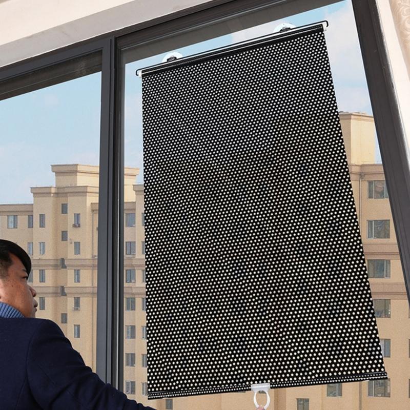 Auto Front Window Sunshade Extendable Foldable with PVC Material Blocks Harmful Rays Simple Installs for Most Vehicles
