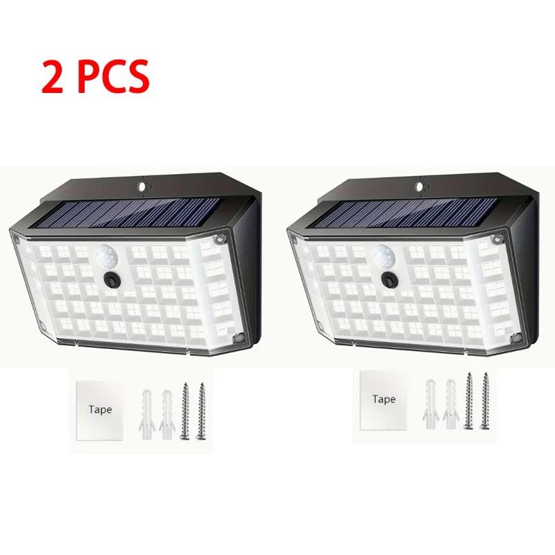 1/2/4Pcs 176 LED Solar Outdoor Wall Lights Waterproof Motion Sensor Solar Powered Sunlight Street Light for Garden Decoration