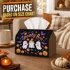 1pc Party Tissue Box,Cute Kawaii Spooky,Multifunctional Tissue Holder, Pumpkin Bat Typography Scene,Outdoor Party Supplies, Everyday Desktop Tissue St