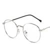 Korean Anti Radiation Eyeglasses Classical Metal Eyewear Round Fashion Retro Eyeglass for Men and Women Eyeglass Protection