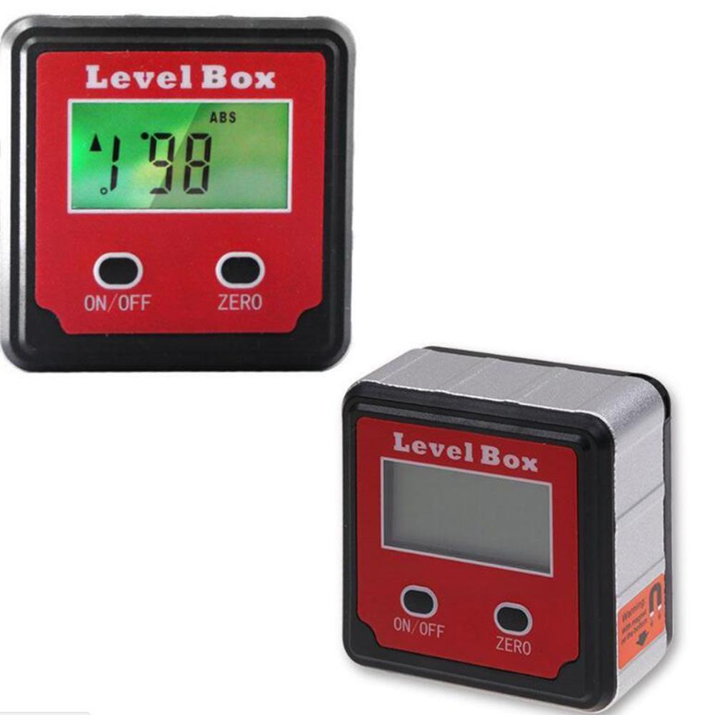 Red Precision Digital Protractor Inclinometer Level Box Angle Finder Bevel Box with Magnet Base
