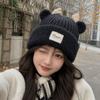 Windproof Plush Warm Hat Cute Deer Ear Pullover Cap Trend Plush Fur Hat  Winter
