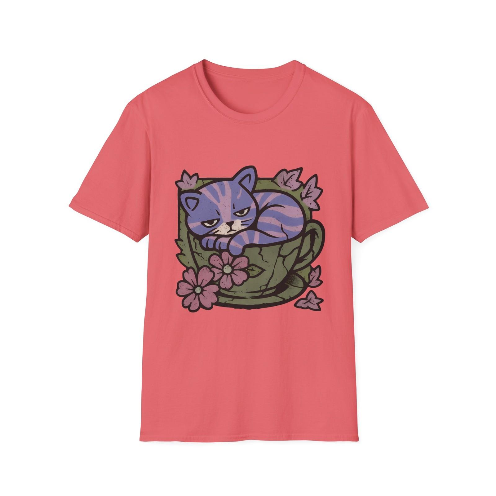 Unisex Softstyle Cute but Fierce Cat T-Shirt Mens Womens Tees Top - Tea and Attitude 3XL