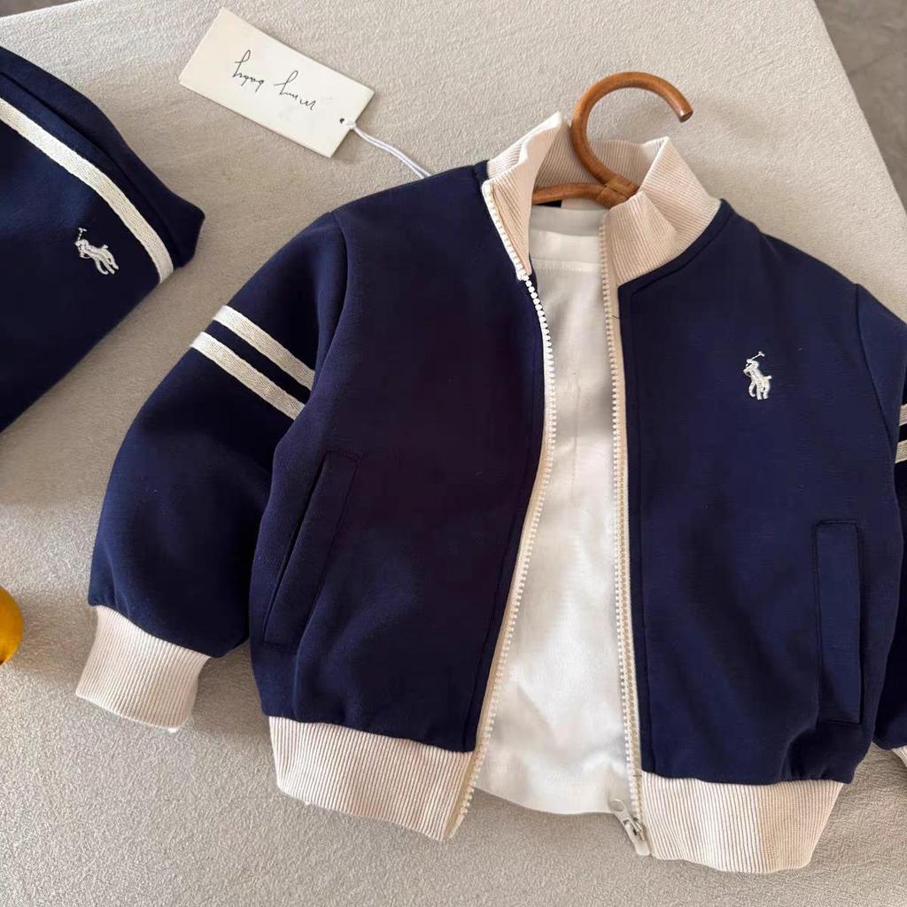 Trendiges Jungen-Set mit besticktem Hoodie und Jogginghose: Zweiteiliges Outfit für Frühling/Herbst für Kleinkinder bis große Kinder