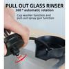 Automatic Glass Rinser Stainless Steel Cup Washer Professional Rust Resistant Pressure Glass Washer For Kitchen Sinks Silver