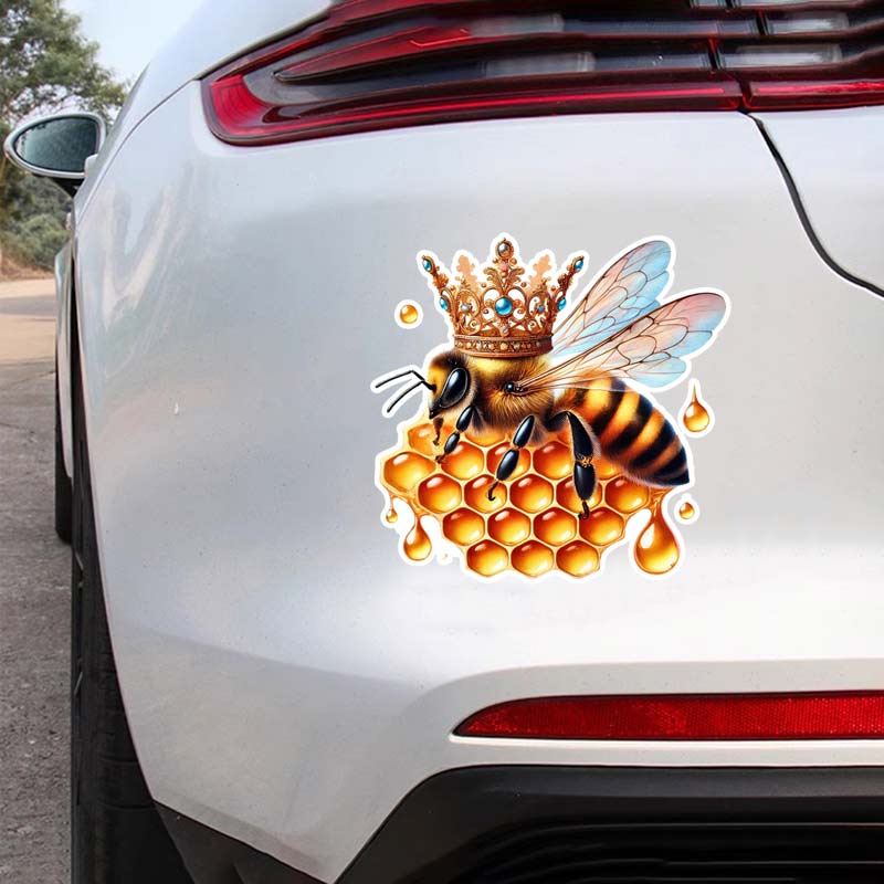 Queen Bee Honey Bee Art Car Sticker Waterproof Vinyl Decal on Bumper Rear Window Laptop Self-adhesive Decal Car Accessories Y169