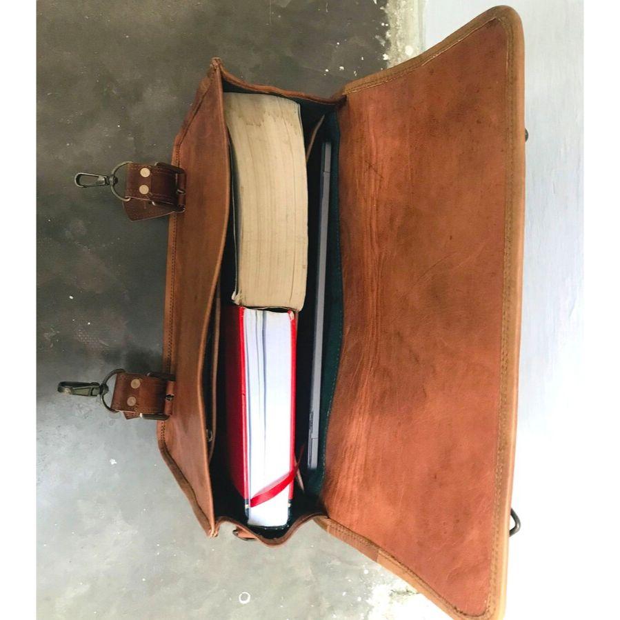 LEATHER BRIEFCASE, Large MESSENGER Bag, Laptop Briefcase, Laptop Bag Women, Personalized Unisex Laptop Canvas Bag Christmas Gift Ideas