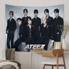 1pc Classic KPOP Hot Aateez Singer Hippie Wall Hanging Tapestries Art Science Fiction Room Home Decor Kawaii Room Decor