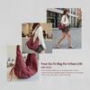 Retro Plaid Hobos Messenger Bags For Women Drawstring Pocket Nylon Dumpling Bag Large Capacity Portable Travel Shoulder Bags