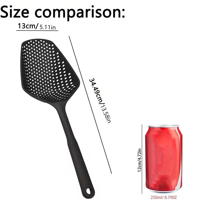 Stainless Steel Kitchen Slotted Spoon Strainer Multifunction Cooking Spoon with Filtering Holes Oil Draining Scoop for Frying Hot Pot