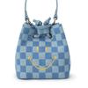New Lee PU, Textile Mixture Handbag, Shoulder Bag, Crossbody Bag Regular Women's Blue Plaid LE250256S-512