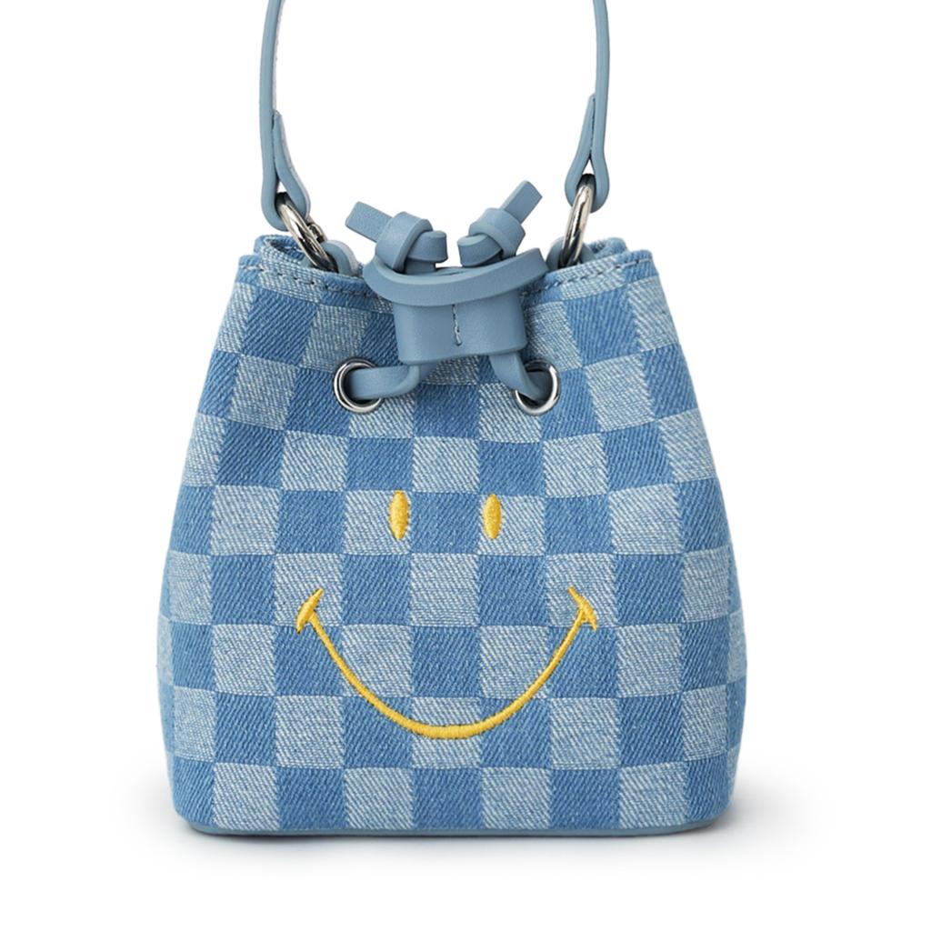 New Lee PU, Textile Mixture Handbag, Shoulder Bag, Crossbody Bag Regular Women's Blue Plaid LE250256S-512