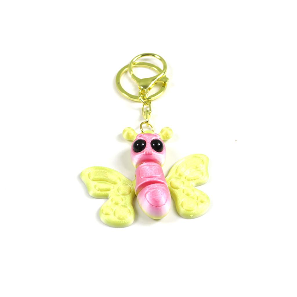 Cute 3D Three-dimensional Butterfly Toy Keychain Pendant 3D Printing Toy Simulation Insect Butterfly Joint Movable Bag Decor