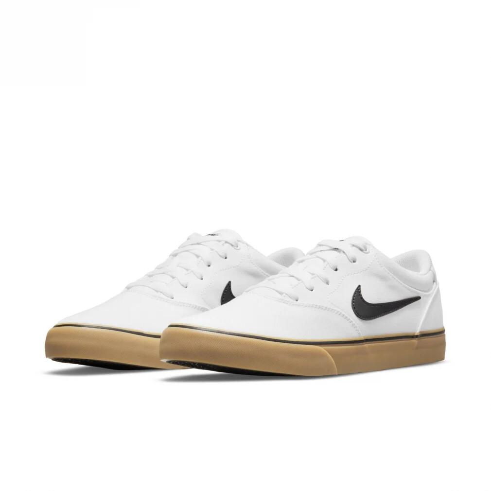DM3494-101 Nike SB Chron 2 Canvas Белый Белый Резина Светло-коричневый Черный (Мужской) 8.5