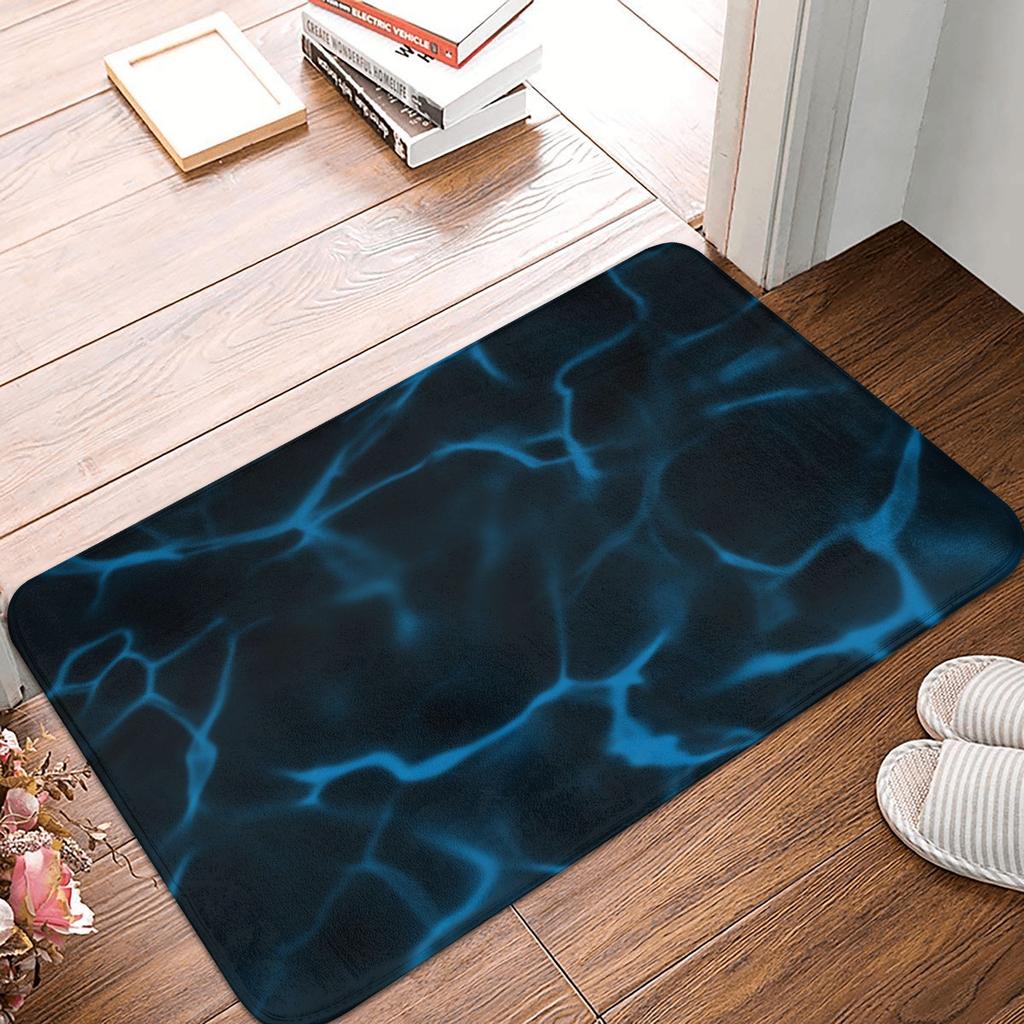 Smoked Black Marble Front Floor Door Entrance Mats Outdoor Abstract Texture Pop Art Kitchen Bathroom Doormat Toilet Carpet Rug