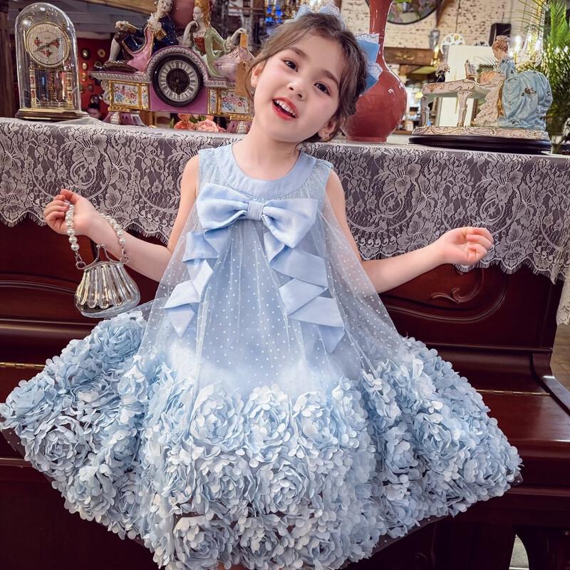 MIMIHELLO Girls  Sleeveless Mesh Princess Dress 110