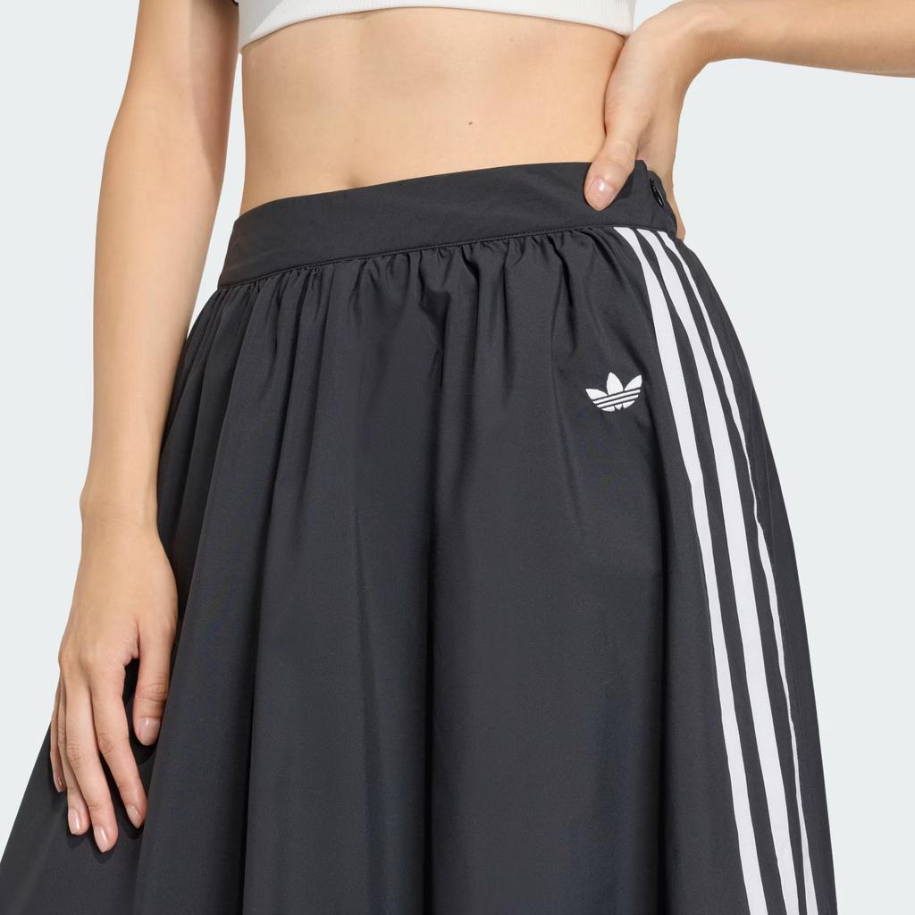 Adidas Originals FW25 Balloon Comfortable Skin-Friendly Striped Loose Casual Long Skirt Women skirts KC8088