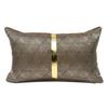 Geometrische Kissenhülle in Gold-Kaffee: Moderne luxuriöse abstrakte Kissenhülle für Sofa und Wohnzimmer