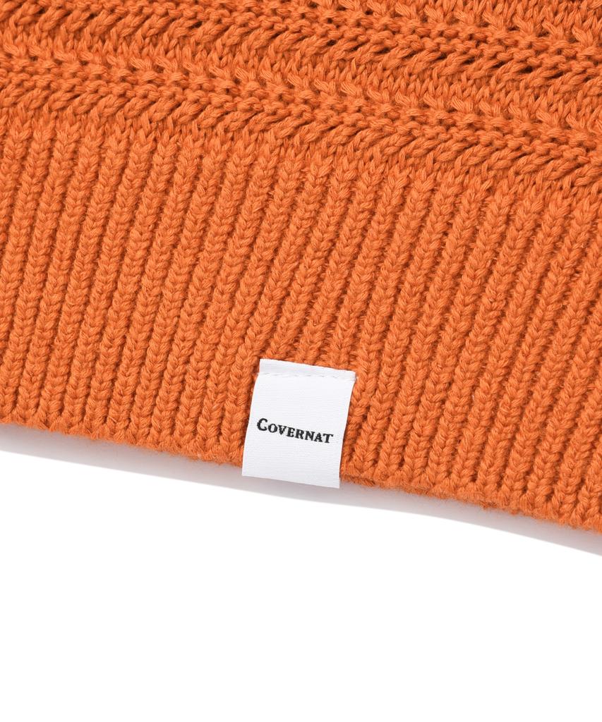 Covernat V-Neck Knit Vest Orange
