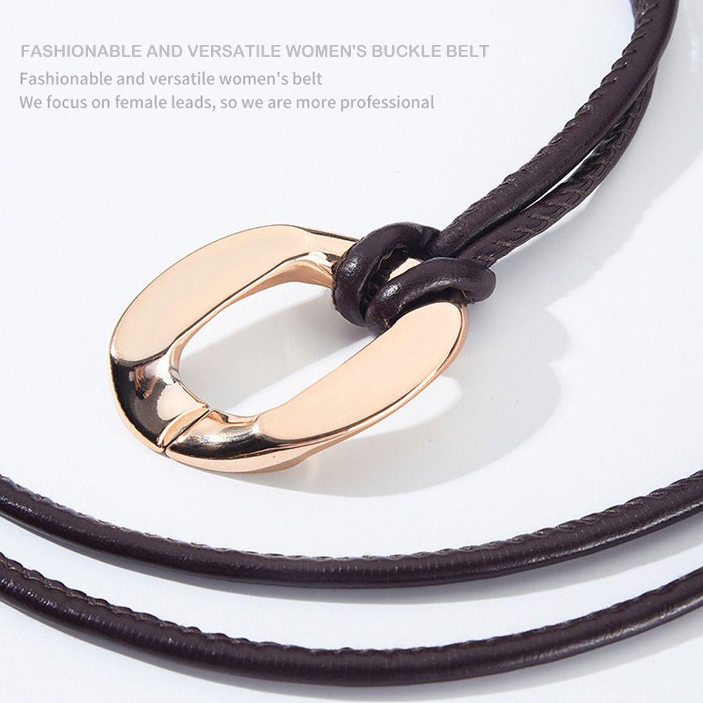 DIY Schlankmacher-Seil mit Metallschnalle Dünner Bund Mode Geknoteter Gürtel Für Röcke Kleider Oberteile Kleidung