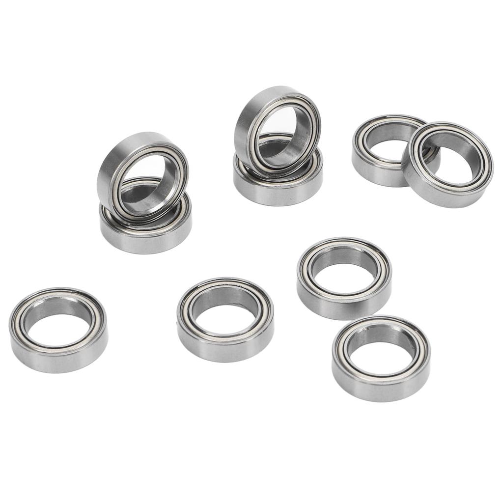 10PCS RC Ball Bearing Kit Steel Low Friction High Rotation Speed Silver Metal Shielded Ball Bearing for ZD Racing