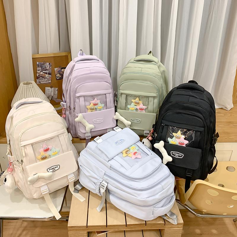 Sac d'école pour collégienne Sac à dos grande capacité pour femme