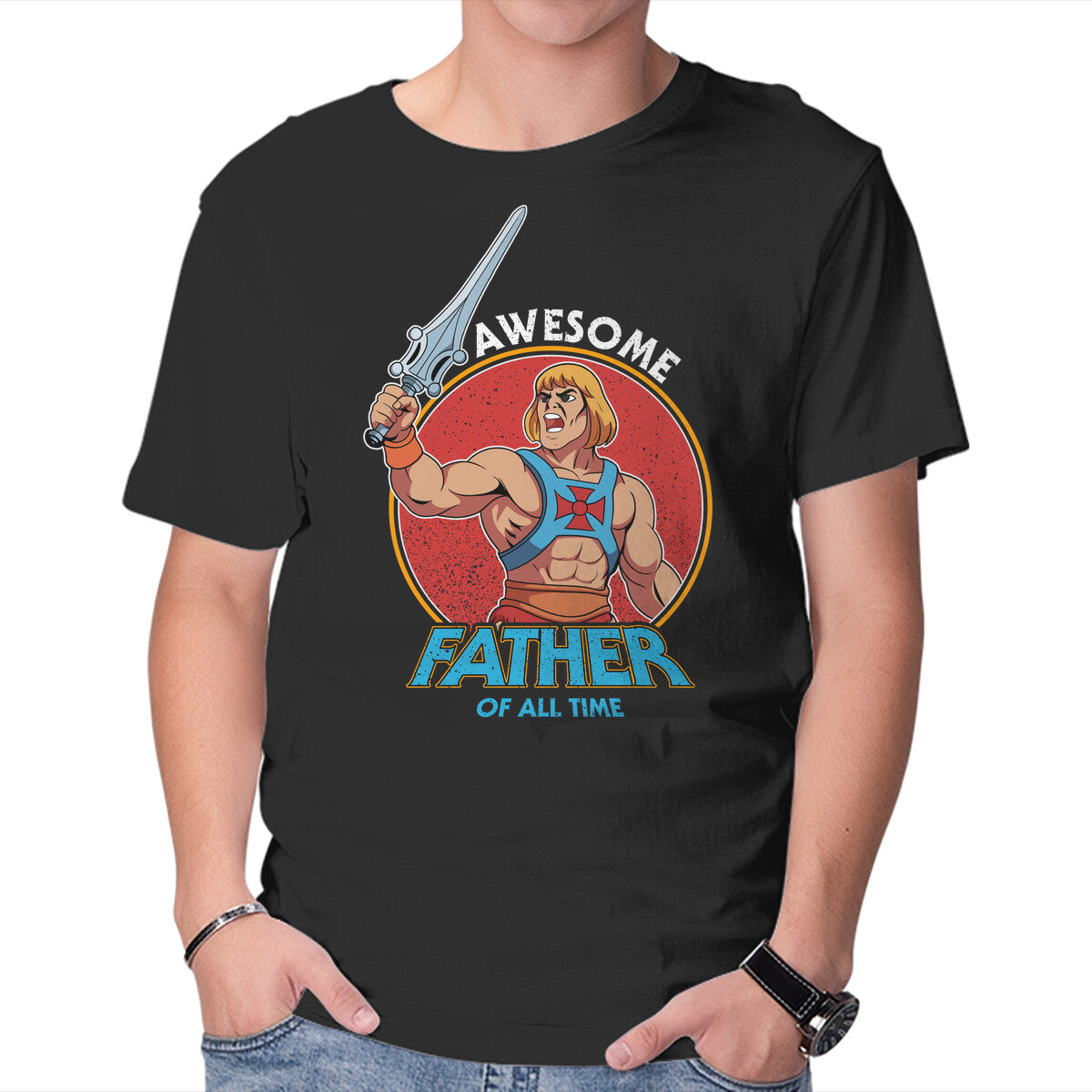 Unisex Crew Neck T-Shirt Cooler Than A Superhero Graphic Short Sleeve Casual Tee XL