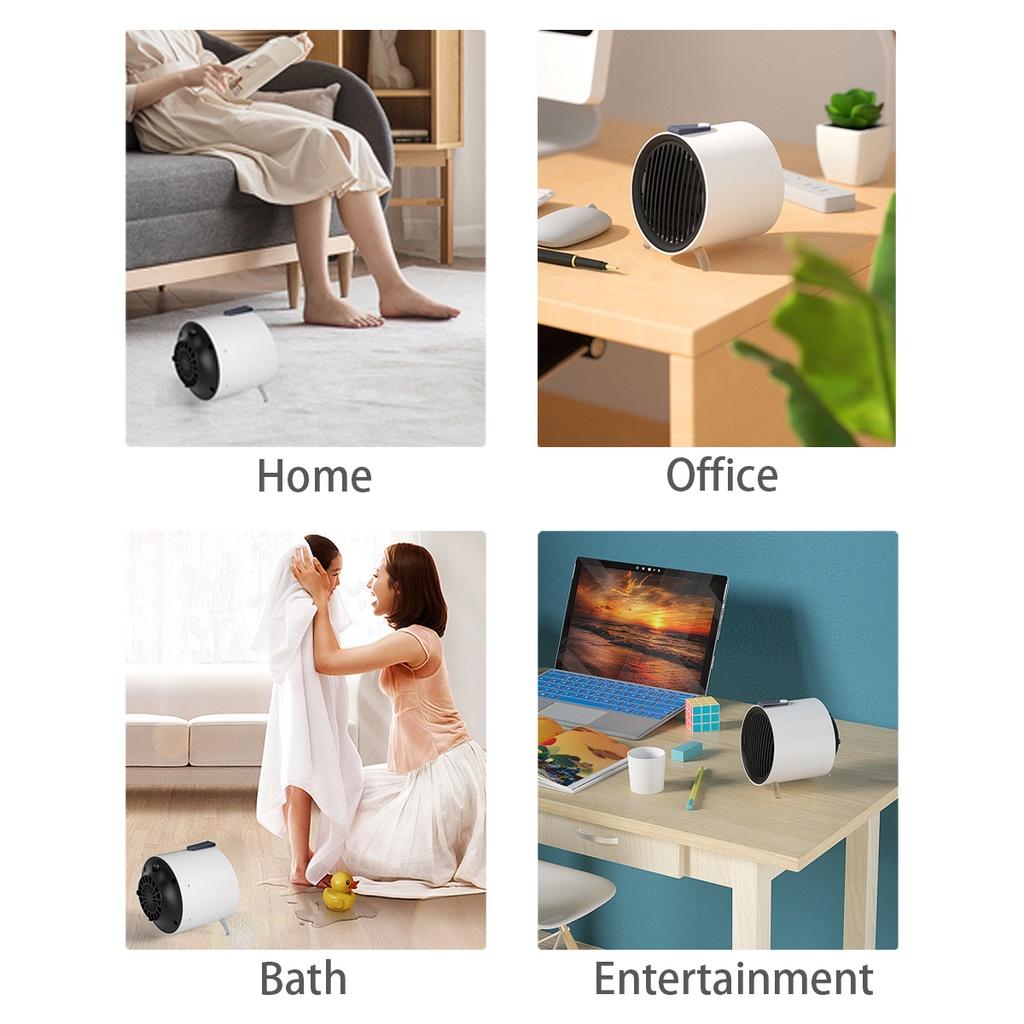 220V / 110V 500w Heater PTC Ceramic Heating Hot Air Blower Home Office Heater Machine Mini Portable Electric Heater Desktop Fan
