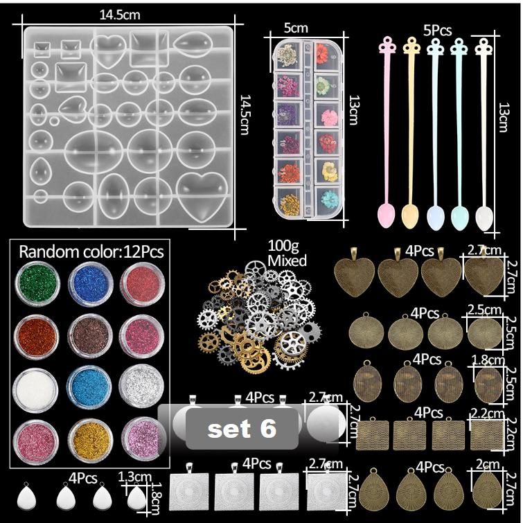 DIY Ornament Mold Silicone Drop Glue Mold Combination Set