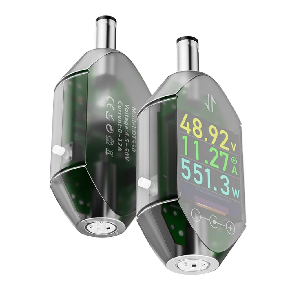 1pc 600W DT550 Digital Voltage And Current Tester DC5.5x2.5 Power Capacity Meter Color Screen Display Electrical Instruments