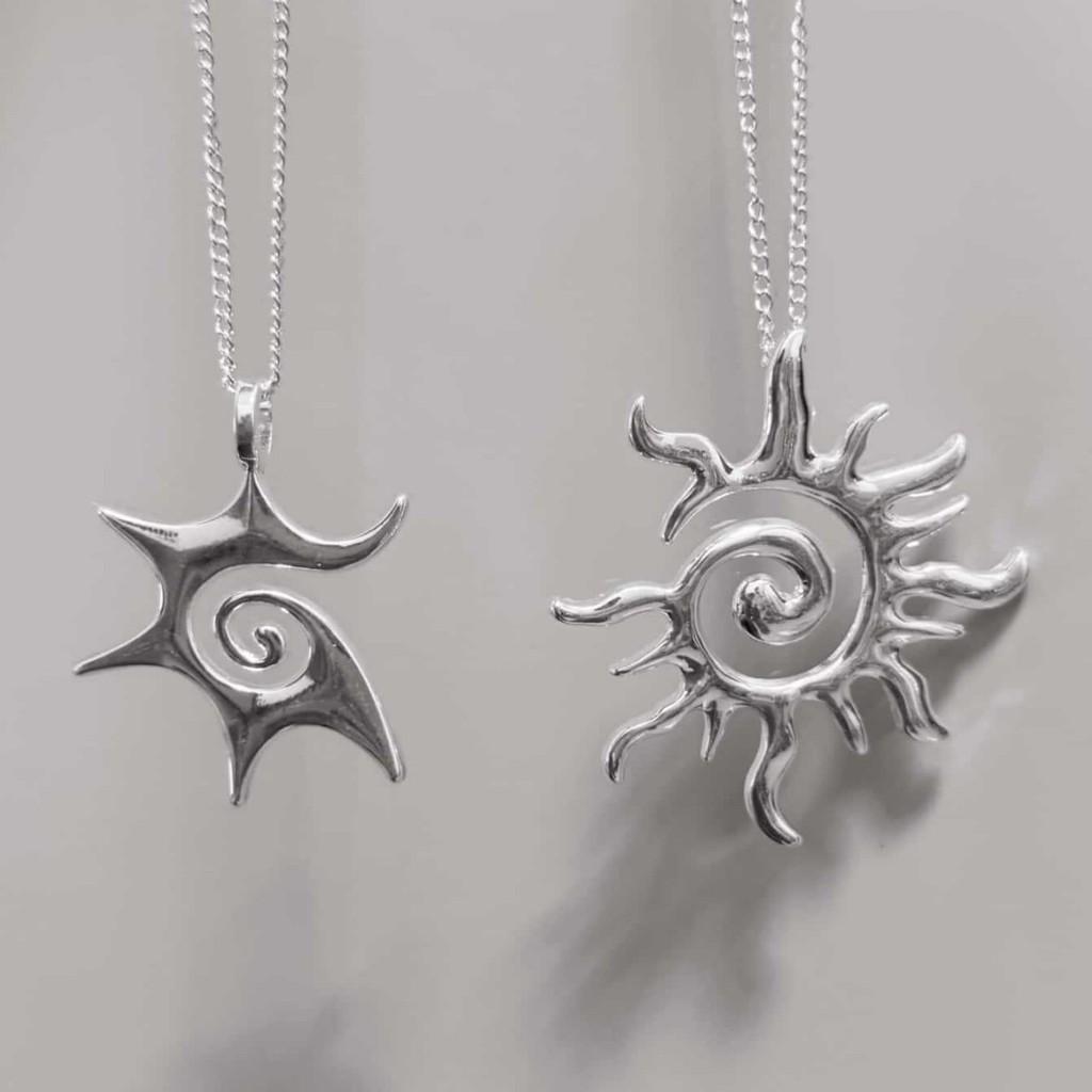 Bohemian Sun Pendant Necklace With Geometric Alloy Chain For Women