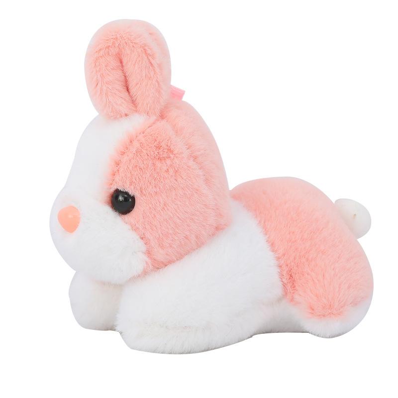 

Plush Bunny Colorful Keychain Adorable Stuffed Animal Rabbit Doll For Fashion Bags Accessories And рожевий