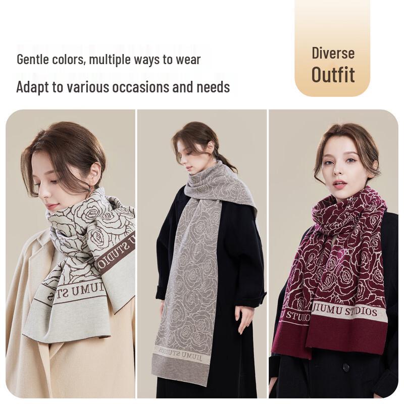 JIUMU Women's Wool Scarf & Shawl - Fanhua Series