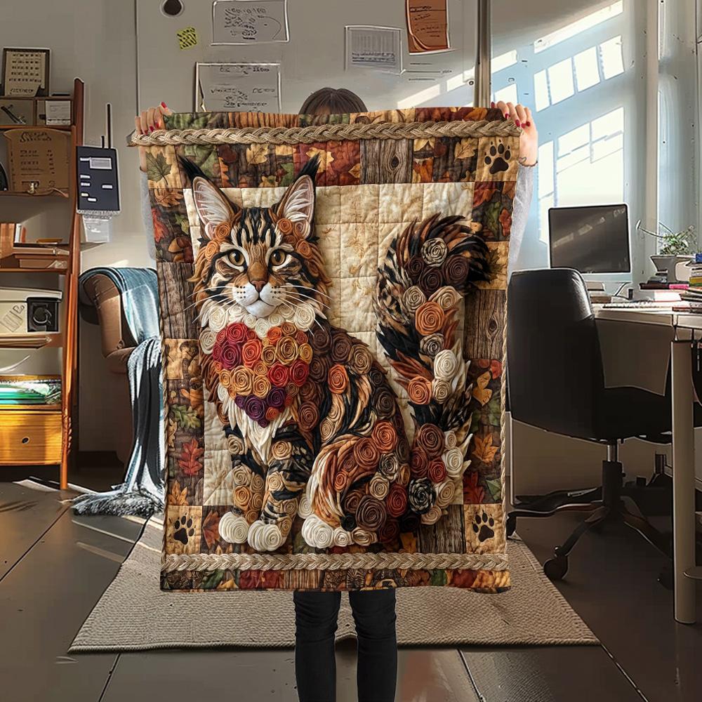 1Pc Cat Dog Patchwork Print Flannel Blanket High Quality Warm Comfortable Cover for All Seasons Perfect for Gifts Home Decor