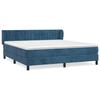 3127629 vidaXL Lit à sommier tapissier et matelas Bleu foncé 180x200cm Velours
